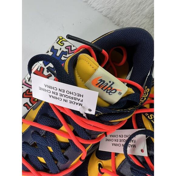 Size 8 - Nike Dunk Low x OFF-WHITE University Gold and Navy CT0856-700 DS OG ALL - Picture 5 of 16